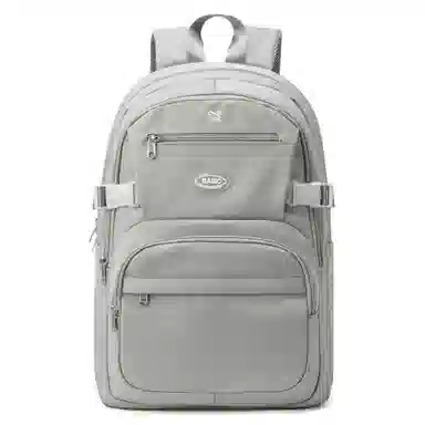 轻骑者 休闲学院风百搭大容量双肩包潮流运动初高中大学生书包电脑背包旅行包 织物 男女同款情侣款  黑色/米白/蓝色/紫色