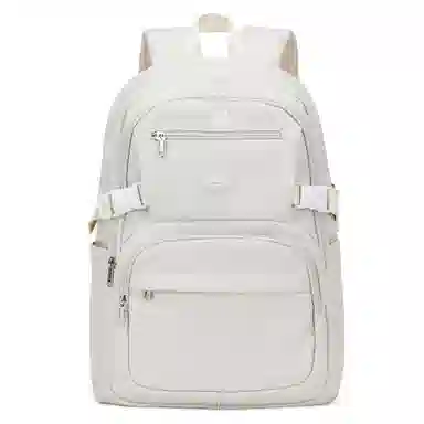 轻骑者 休闲学院风百搭大容量双肩包潮流运动初高中大学生书包电脑背包旅行包 织物 男女同款情侣款  黑色/米白/蓝色/紫色