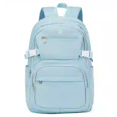 轻骑者 休闲学院风百搭大容量双肩包潮流运动初高中大学生书包电脑背包旅行包 织物 男女同款情侣款  黑色/米白/蓝色/紫色