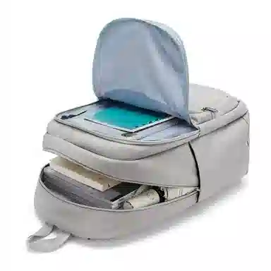 轻骑者 休闲学院风百搭大容量双肩包潮流运动初高中大学生书包电脑背包旅行包 织物 男女同款情侣款  黑色/米白/蓝色/紫色