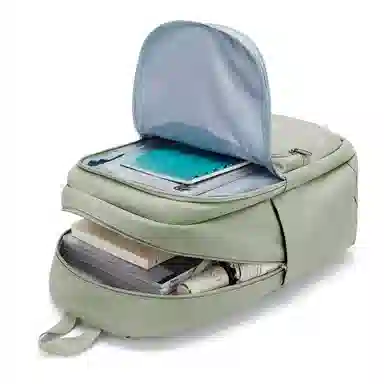 轻骑者 休闲学院风百搭大容量双肩包潮流运动初高中大学生书包电脑背包旅行包 织物 男女同款情侣款  黑色/米白/蓝色/紫色