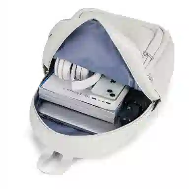 轻骑者 休闲学院风百搭大容量双肩包潮流运动初高中大学生书包电脑背包旅行包 织物 男女同款情侣款  黑色/米白/蓝色/紫色