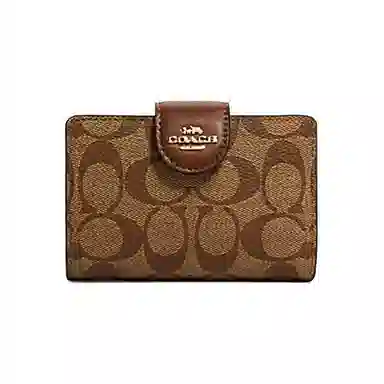 COACH Corner Zip Medium Brown