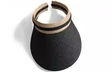 优幽兰 帽子旅游逛街百搭实用空顶帽大头围时尚沙滩帽韩版显脸小防紫外线太阳帽时髦开车遮阳帽小众高级感穿搭 纸型纱 防晒帽 女款