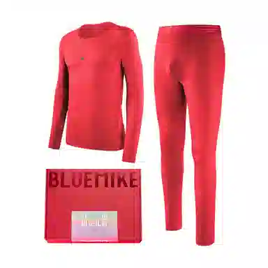 蓝内 任意裁 纯色修身暖融保暖套装 男款 好运红