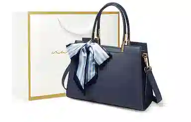 纳兰杜 手提包女百搭大容量通勤包包实用小众休闲品牌真皮女包 牛皮合成革 妈妈包手拎包单肩包斜挎包 大号 女款 蓝色/红色