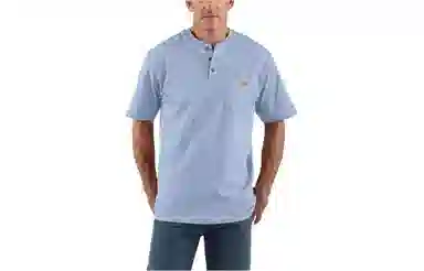 Carhartt K84 LOOSE FIT HEAVYWEIGHT SHORT-SLEEVE POCKET HENLEY T-SHIRT LogoT