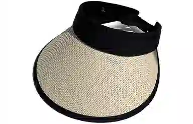 优幽兰 设计感小众百搭气质旅游空顶帽防紫外线高级感大头围显脸小遮阳帽时尚太阳帽简约韩版穿搭 聚酯纤维 防晒帽 女款