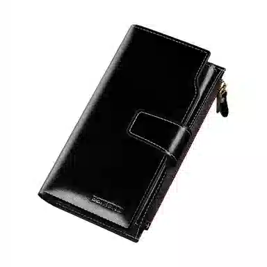 班亚奴 时尚简约精致小众设计感长款 牛皮 钱包 常规 女款 酒红色/黄色/黑色/蓝色/棕色