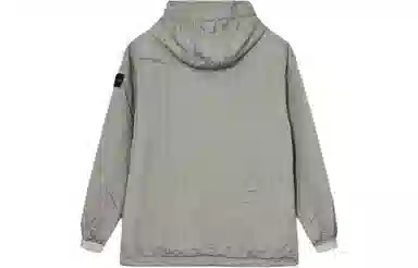 Stone Island FW23 Metal Nylon Check Pullover Jacket Gray Mud