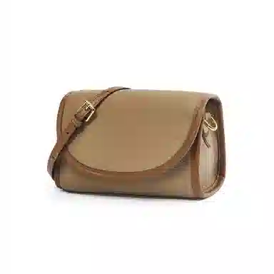 简约休闲手机包女式斜挎包 牛皮 单肩包 女款 大象灰/奶昔白