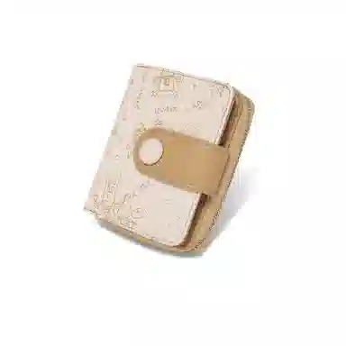 稻草人 原创设计印花高级感 牛皮 钱夹卡包零钱包 常规 女款 棕色/浅绿/浅黄色