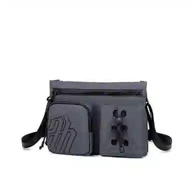 北极猎人 潮牌骑行休闲时尚 涤纶 斜挎包 男女同款情侣款 黑色/灰色/蓝色