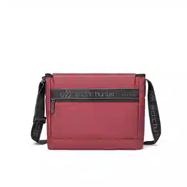 北极猎人 潮流时尚休闲防泼水 涤纶 单肩包斜挎包 常规 男女同款情侣款 黑色/红色/灰色