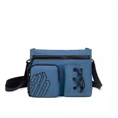 北极猎人 潮牌骑行休闲时尚 涤纶 斜挎包 男女同款情侣款 黑色/灰色/蓝色