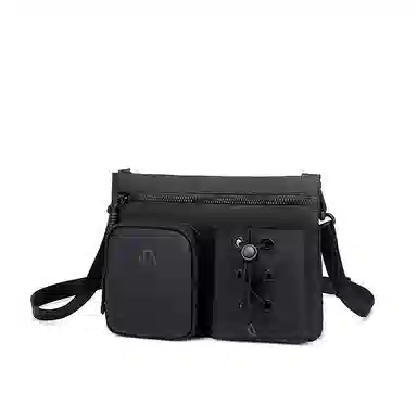 北极猎人 潮牌骑行休闲时尚 涤纶 斜挎包 男女同款情侣款 黑色/灰色/蓝色