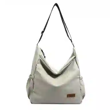 帕克熊 纯色简约百搭二次元时尚流行大学生包通勤上课 尼龙 腋下包手提斜挎包 常规 男女同款情侣款 橘色/白色/黑色/浅绿色