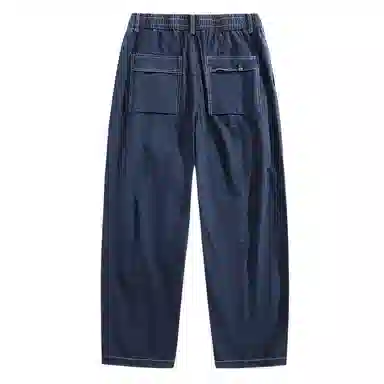 三体 纯色简约拉链美式复古高街潮牌时尚百搭舒适基础款日常学生多巴胺宽松直筒日系户外工装机能风户外防风速干休闲裤 男女同款