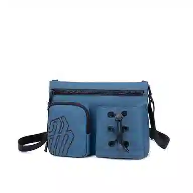 北极猎人 潮牌骑行休闲时尚 涤纶 斜挎包 男女同款情侣款 黑色/灰色/蓝色