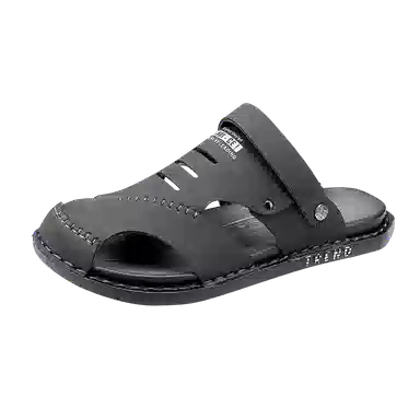 潮泽 合成皮 时尚百搭 沙滩凉鞋 男女同款