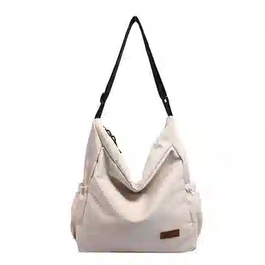 帕克熊 纯色简约百搭二次元时尚流行大学生包通勤上课 尼龙 腋下包手提斜挎包 常规 男女同款情侣款 橘色/白色/黑色/浅绿色