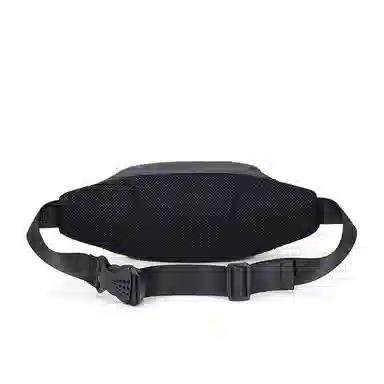 北极猎人 日常通勤大容量 牛津布 斜挎胸包腰包 常规 男女同款情侣款 黑色