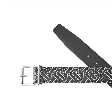 Burberry Letter Print Belt Black 3.5cm