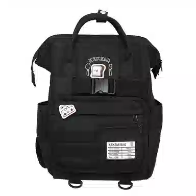 行途 百搭学院风高颜值 尼龙 双肩包 常规 女款 黑色/白色/黄色