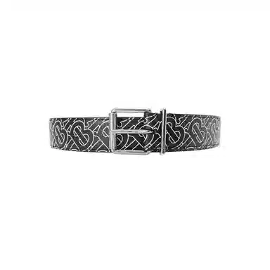 Burberry Letter Print Belt Black 3.5cm