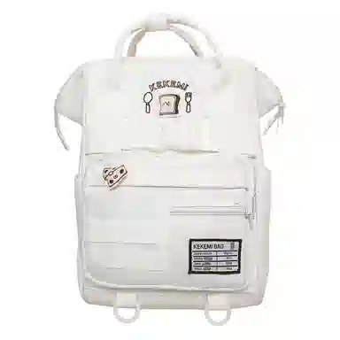 行途 百搭学院风高颜值 尼龙 双肩包 常规 女款 黑色/白色/黄色