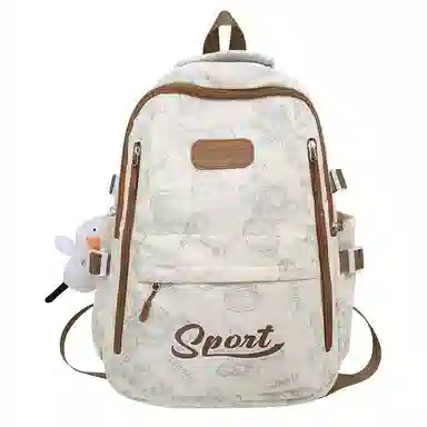 行途 高颜值学生大容量初高中大容量潮流印花学院风尼龙双肩包 男女同款 多色