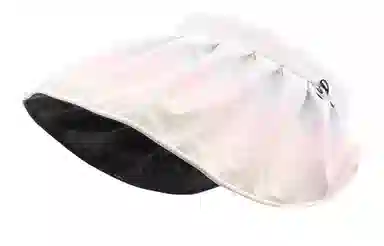 优幽兰 小众百搭时尚优雅渐变设计感夏季户外旅行潮流简约黑胶防紫外线甜美淑女发箍两用 聚酯纤维 防晒帽遮阳帽空顶帽太阳帽 女款