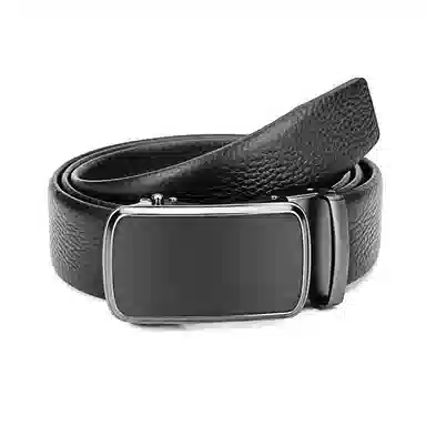 牛当家 商务 真皮自动扣头层牛皮黑色 皮带 男款