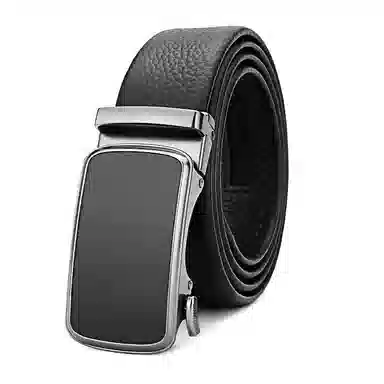 牛当家 商务 真皮自动扣头层牛皮黑色 皮带 男款