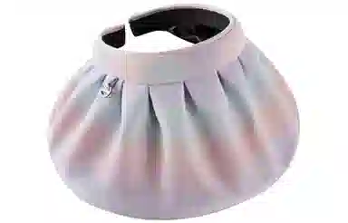 优幽兰 小众百搭时尚优雅渐变设计感夏季户外旅行潮流简约黑胶防紫外线甜美淑女发箍两用 聚酯纤维 防晒帽遮阳帽空顶帽太阳帽 女款