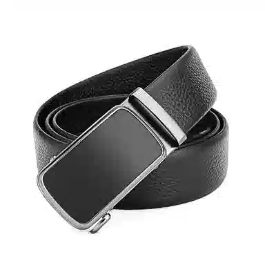 牛当家 商务 真皮自动扣头层牛皮黑色 皮带 男款