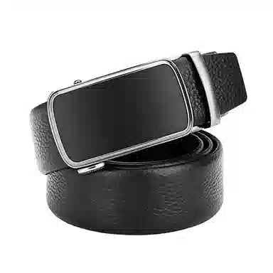 牛当家 商务 真皮自动扣头层牛皮黑色 皮带 男款