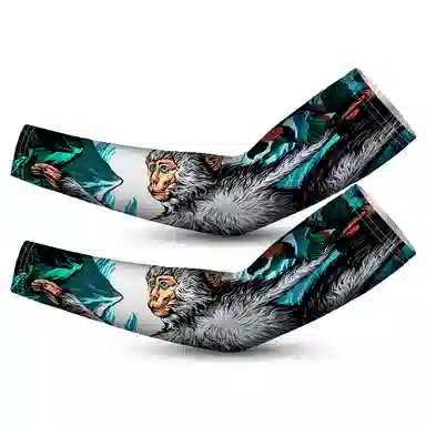 白卷 夏季防紫外线宽松十二生肖袖套 防晒袖 男女同款情侣款