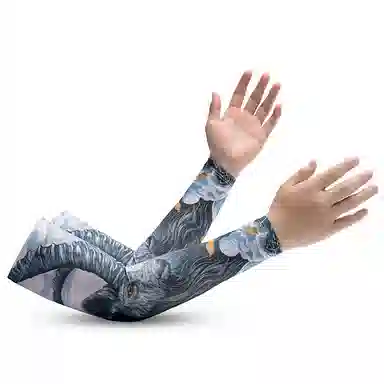 白卷 夏季防紫外线宽松十二生肖袖套 防晒袖 男女同款情侣款