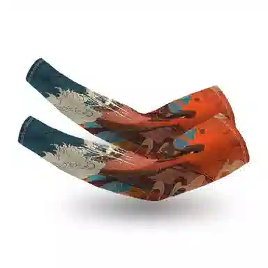 白卷 冰丝防紫外线山海经宽松大码袖套冰袖 防晒袖 男款