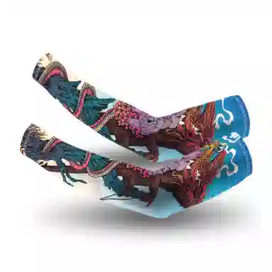 白卷 冰丝防紫外线山海经宽松大码袖套冰袖 防晒袖 男款