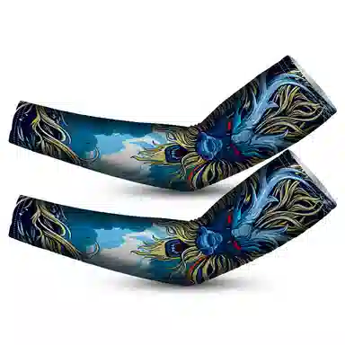 白卷 夏季防紫外线宽松十二生肖袖套 防晒袖 男女同款情侣款