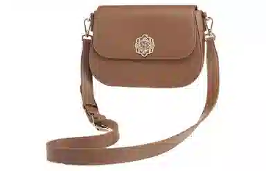 意尔康 时尚质感百搭通勤复古风 合成革 单肩斜挎包 小号 女款 棕色