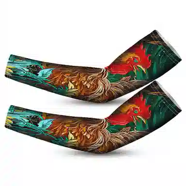 白卷 夏季防紫外线宽松十二生肖袖套 防晒袖 男女同款情侣款