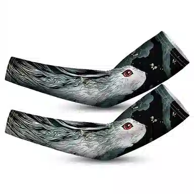 白卷 夏季防紫外线宽松十二生肖袖套 防晒袖 男女同款情侣款