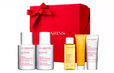 娇韵诗 玫瑰色光泽防晒护肤套装 滋润