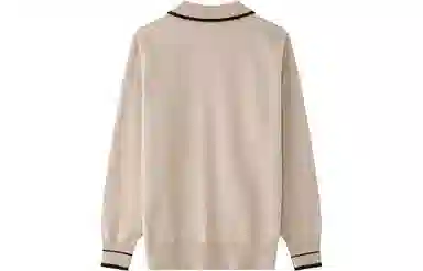 恒源祥 纯色翻领纽扣套头长袖针织衫 女款