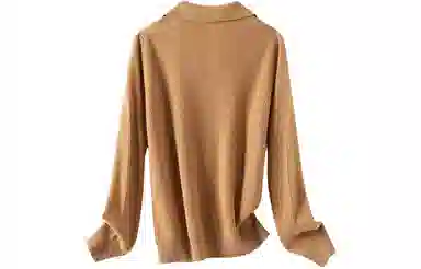 恒源祥 翻领纯色休闲长袖毛衣 女款