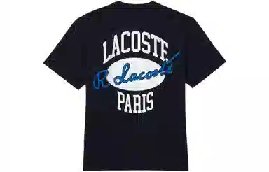 Lacoste Striped Logo T-Shirt Blue