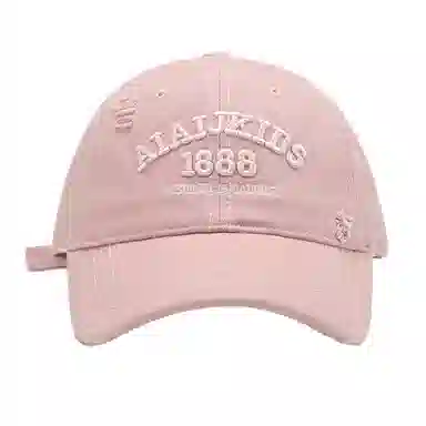 山一丸 字母立体刺绣破洞户外 大头围 棉 鸭舌帽 男女同款情侣款